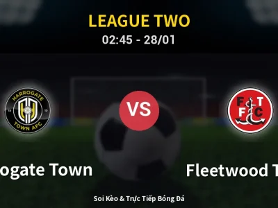 Kết Quả: Harrogate Town 1-2 Fleetwood Town – Highlight & Bàn Thắng | League Two