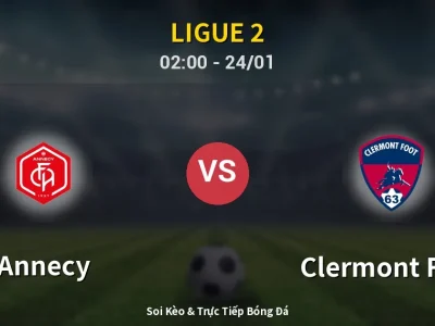 Kết Quả: Annecy 2-1 Clermont Foot – Highlight & Bàn Thắng | Ligue 2