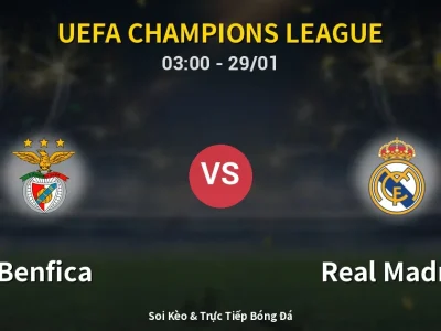Kết Quả: Benfica 4-2 Real Madrid – Highlight & Bàn Thắng | UEFA Champions League