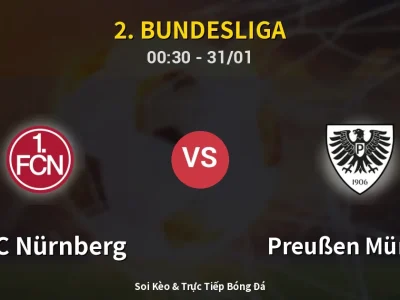 Kết Quả: 1. FC Nürnberg 1-1 Preußen Münster – Highlight & Bàn Thắng | 2. Bundesliga
