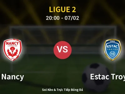 🔴 Trực Tiếp: Nancy 1-1 Estac Troyes – Link Xem Ligue 2 (Full HD)