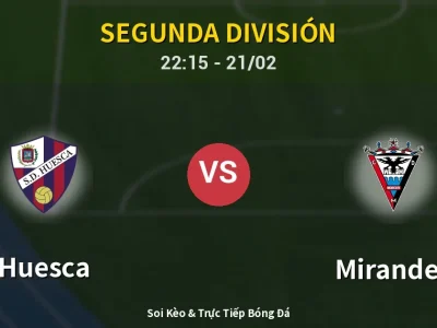 🔴 Trực Tiếp: Huesca 0-0 Mirandes – Link Xem Segunda División (Full HD)