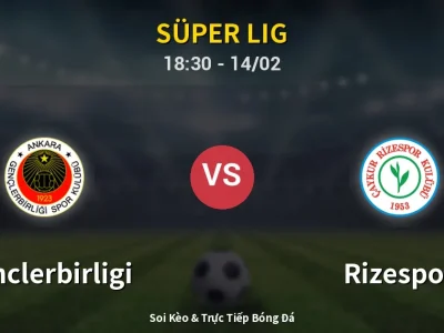 🔴 Trực Tiếp: Genclerbirligi 2-0 Rizespor – Link Xem Süper Lig (Full HD)