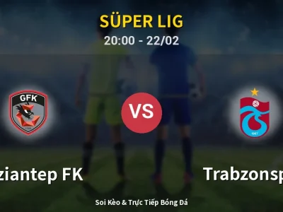 Soi Kèo Gaziantep FK vs Trabzonspor – 20:00 22/02 | Nhận Định, Dự Đoán Tỷ Số