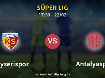 🔴 Trực Tiếp: Kayserispor 1-0 Antalyaspor – Link Xem Süper Lig (Full HD)