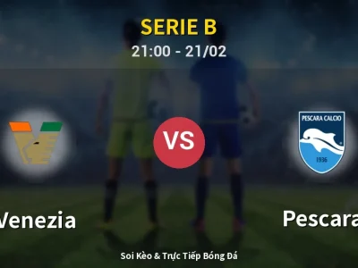 🔴 Trực Tiếp: Venezia 2-2 Pescara – Link Xem Serie B (Full HD)