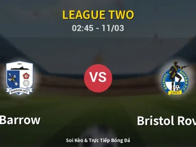 Kết Quả: Barrow 0-2 Bristol Rovers – Highlight & Bàn Thắng | League Two