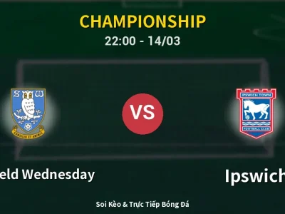 🔴 Trực Tiếp: Sheffield Wednesday 0-0 Ipswich – Link Xem Championship (Full HD)