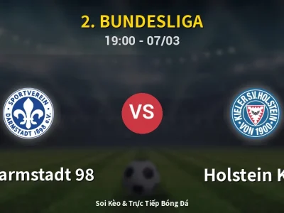 Kết Quả: SV Darmstadt 98 2-0 Holstein Kiel – Highlight & Bàn Thắng | 2. Bundesliga