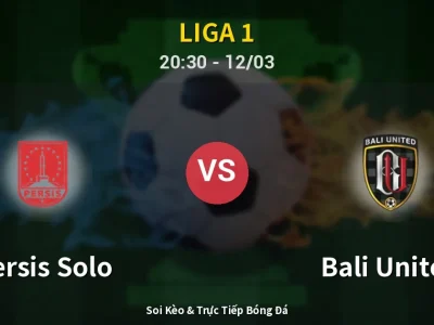 🔴 Trực Tiếp: Persis Solo 0-0 Bali United – Link Xem Liga 1 (Full HD)