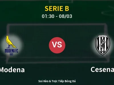 Kết Quả: Modena 0-0 Cesena – Highlight & Bàn Thắng | Serie B