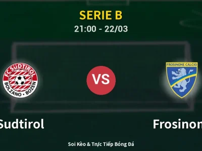 🔴 Trực Tiếp: Sudtirol 0-1 Frosinone – Link Xem Serie B (Full HD)