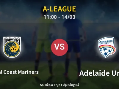 Kết Quả: Central Coast Mariners 1-1 Adelaide United – Highlight & Bàn Thắng | A-League