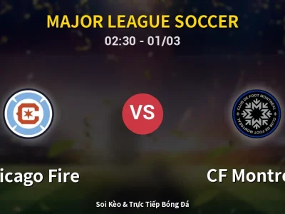 Kết Quả: Chicago Fire 3-0 CF Montreal – Highlight & Bàn Thắng | Major League Soccer