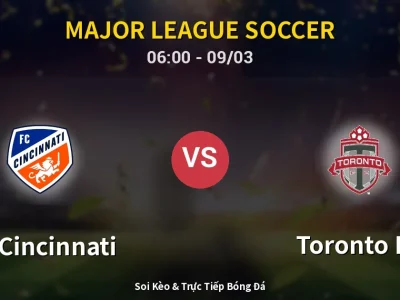 Kết Quả: FC Cincinnati 0-1 Toronto FC – Highlight & Bàn Thắng | Major League Soccer