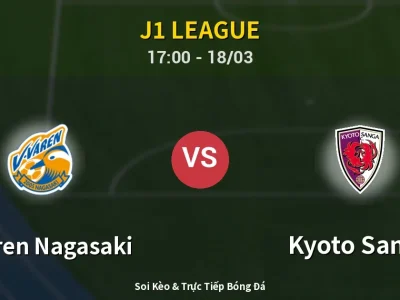 Kết Quả: V-varen Nagasaki 1-2 Kyoto Sanga – Highlight & Bàn Thắng | J1 League