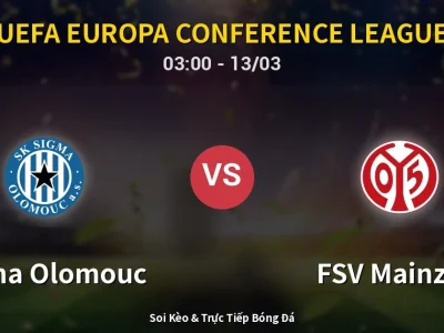 Kết Quả: Sigma Olomouc 0-0 FSV Mainz 05 – Highlight & Bàn Thắng | UEFA Europa Conference League