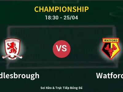 Soi Kèo Middlesbrough vs Watford – 18:30 25/04 | Nhận Định, Dự Đoán Tỷ Số
