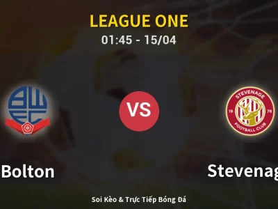 Kết Quả: Bolton 5-1 Stevenage – Highlight & Bàn Thắng | League One