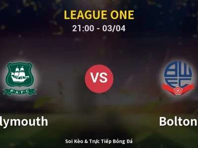 🔴 Trực Tiếp: Plymouth 1-2 Bolton – Link Xem League One (Full HD)