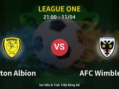 Soi Kèo Burton Albion vs AFC Wimbledon – 21:00 11/04 | Nhận Định, Dự Đoán Tỷ Số