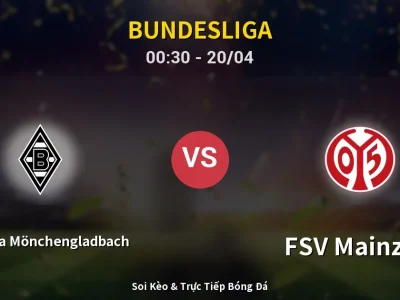 Kết Quả: Borussia Mönchengladbach 1-1 FSV Mainz 05 – Highlight & Bàn Thắng | Bundesliga