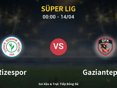 Kết Quả: Rizespor 2-1 Gaziantep FK – Highlight & Bàn Thắng | Süper Lig