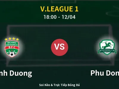 🔴 Trực Tiếp: Binh Duong 1-1 Phu Dong – Link Xem V.League 1 (Full HD)
