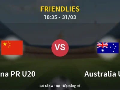 Kết Quả: China PR U20 2-4 Australia U20 – Highlight & Bàn Thắng | Friendlies